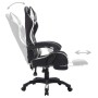 Silla gaming con luces LED RGB cuero sintético blanco y negro de vidaXL, Sillas de oficina - Ref: Foro24-288011, Precio: 194,...