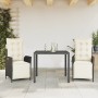 3-teiliges Garten-Esszimmer-Set mit Kissen synthetisches Rattan schwarz von vidaXL, Gartensets - Ref: Foro24-3213314, Preis: ...