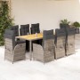 Garden dining set 9 pieces and gray synthetic rattan cushions by vidaXL, Garden sets - Ref: Foro24-3213349, Price: 1,00 €, Di...