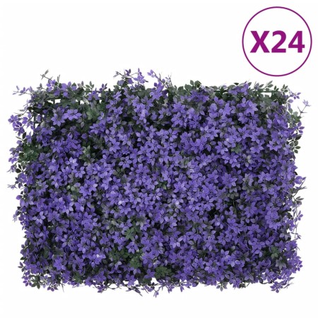 Artificial leaf fence 24 units purple 40x60 cm by vidaXL, Garden - Ref: Foro24-366643, Price: 248,00 €, Discount: %