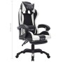 Silla gaming con luces LED RGB cuero sintético blanco y negro de vidaXL, Sillas de oficina - Ref: Foro24-288011, Precio: 194,...