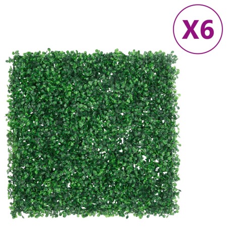 Valla de hojas de arbusto artificial 6 uds verde 50x50 cm de vidaXL, Jardín - Ref: Foro24-366634, Precio: 71,43 €, Descuento: %