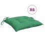 Garden chair cushions 6 pcs Oxford fabric green 40x40x7 cm by vidaXL, Cushions for chairs and sofas - Ref: Foro24-361467, Pri...