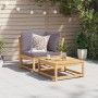 Corner garden sofa with solid acacia cushions 73x73x65 cm by vidaXL, Modular outdoor sofas - Ref: Foro24-366494, Price: 140,4...