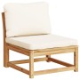 Garden sofa with solid acacia wood cushions by vidaXL, Modular outdoor sofas - Ref: Foro24-366489, Price: 119,77 €, Discount: %