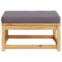 Garden stool with solid acacia wood cushions by vidaXL, Modular outdoor sofas - Ref: Foro24-366496, Price: 108,20 €, Discount: %