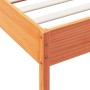 Estructura cama con cabecero madera pino marrón cera 90x190 cm de vidaXL, Camas y somieres - Ref: Foro24-3207240, Precio: 137...