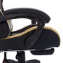 Silla gaming con luces LED RGB cuero sintético dorado y negro de vidaXL, Sillas de oficina - Ref: Foro24-288008, Precio: 210,...