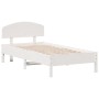 Estructura de cama con cabecero madera pino blanco 75x190 cm de vidaXL, Camas y somieres - Ref: Foro24-3207242, Precio: 129,9...