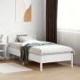 Estructura de cama con cabecero madera pino blanco 75x190 cm de vidaXL, Camas y somieres - Ref: Foro24-3207242, Precio: 129,9...