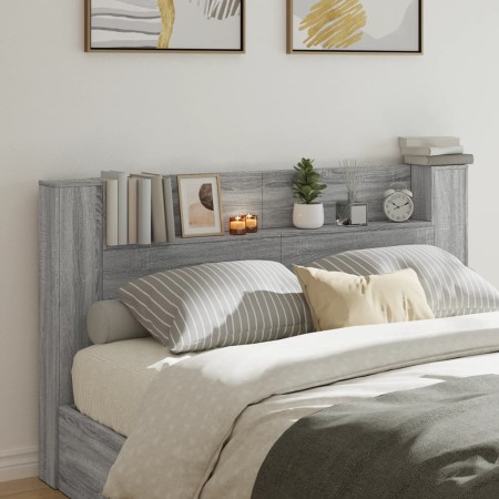 Sonoma gray LED bed headboard 180x16.5x103.5 cm by vidaXL, Headboards and footboards - Ref: Foro24-839264, Price: 119,99 €, D...