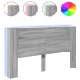 Cabecero de cama con LED gris Sonoma 180x16,5x103,5 cm de vidaXL, Cabeceros y pies de cama - Ref: Foro24-839264, Precio: 119,...