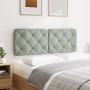 Light gray velvet padded headboard 120 cm by vidaXL, Headboards and footboards - Ref: Foro24-374720, Price: 59,99 €, Discount: %