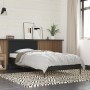 Engineered wood and black metal bed frame 90x200 cm by vidaXL, Beds and slatted bases - Ref: Foro24-845517, Price: 107,63 €, ...