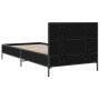 Estructura de cama madera de ingeniería y metal negro 90x200 cm de vidaXL, Camas y somieres - Ref: Foro24-845517, Precio: 107...