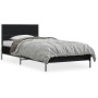 Estructura de cama madera de ingeniería y metal negra 75x190 cm de vidaXL, Camas y somieres - Ref: Foro24-845557, Precio: 101...