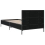 Estructura de cama madera de ingeniería y metal negra 75x190 cm de vidaXL, Camas y somieres - Ref: Foro24-845557, Precio: 101...