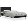 Estructura de cama madera ingeniería y metal negro 100x200 cm de vidaXL, Camas y somieres - Ref: Foro24-845522, Precio: 110,3...