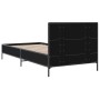 Estructura de cama madera ingeniería y metal negro 100x200 cm de vidaXL, Camas y somieres - Ref: Foro24-845522, Precio: 110,3...