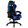 Silla gaming con luces LED RGB cuero sintético azul y negro de vidaXL, Sillas de oficina - Ref: Foro24-288006, Precio: 203,32...