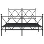 Black metal headboard and footboard bed frame 120x200 cm by vidaXL, Beds and slatted bases - Ref: Foro24-376518, Price: 122,1...