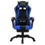 Silla gaming con luces LED RGB cuero sintético azul y negro de vidaXL, Sillas de oficina - Ref: Foro24-288006, Precio: 203,32...