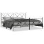 Estructura de cama cabecero y estribo metal negro 180x200 cm de vidaXL, Camas y somieres - Ref: Foro24-376524, Precio: 135,81...