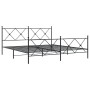 Estructura de cama cabecero y estribo metal negro 180x200 cm de vidaXL, Camas y somieres - Ref: Foro24-376524, Precio: 135,81...