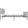 Estructura de cama cabecero y estribo metal negro 180x200 cm de vidaXL, Camas y somieres - Ref: Foro24-376524, Precio: 135,81...