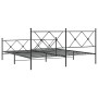 Estructura de cama cabecero y estribo metal negro 180x200 cm de vidaXL, Camas y somieres - Ref: Foro24-376524, Precio: 135,81...