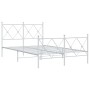 Estructura cama metal con cabecero y estribo blanco 120x190 cm de vidaXL, Camas y somieres - Ref: Foro24-376566, Precio: 120,...