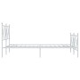 Metal bed frame with headboard and white footboard 120x190 cm by vidaXL, Beds and slatted bases - Ref: Foro24-376566, Price: ...