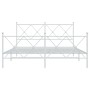 Estructura cama metal con cabecero y estribo blanco 160x200 cm de vidaXL, Camas y somieres - Ref: Foro24-376572, Precio: 129,...