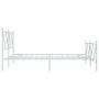 Estructura cama metal con cabecero y estribo blanco 160x200 cm de vidaXL, Camas y somieres - Ref: Foro24-376572, Precio: 129,...