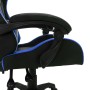 Silla gaming con luces LED RGB cuero sintético azul y negro de vidaXL, Sillas de oficina - Ref: Foro24-288006, Precio: 203,32...