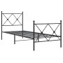 Bed frame with headboard and black metal footboard 80x200 cm by vidaXL, Beds and slatted bases - Ref: Foro24-376511, Price: 7...