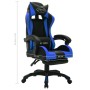 Silla gaming con luces LED RGB cuero sintético azul y negro de vidaXL, Sillas de oficina - Ref: Foro24-288006, Precio: 203,32...