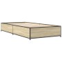 Estructura cama madera ingeniería metal roble Sonoma 75x190 cm de vidaXL, Camas y somieres - Ref: Foro24-845122, Precio: 78,6...