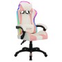 Silla gaming con luces LED RGB cuero sintético rosa y negro de vidaXL, Sillas de oficina - Ref: Foro24-288004, Precio: 162,10...