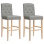 High stools 2 units solid rubber wood and fabric by vidaXL, Kitchen stools - Ref: Foro24-4006200, Price: 114,51 €, Discount: %