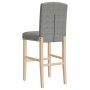 High stools 2 units solid rubber wood and fabric by vidaXL, Kitchen stools - Ref: Foro24-4006200, Price: 114,51 €, Discount: %