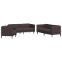 Set mit 3 Stück Sofa dunkelbrauner Stoff von vidaXL, Sofas - Ref: Foro24-3209232, Preis: 717,97 €, Rabatt: %