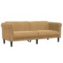 Brown velvet 3-piece sofa set by vidaXL, Sofas - Ref: Foro24-3209218, Price: 950,33 €, Discount: %