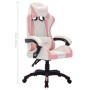 Silla gaming con luces LED RGB cuero sintético rosa y negro de vidaXL, Sillas de oficina - Ref: Foro24-288004, Precio: 162,10...