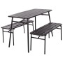 ProGarden 3-piece garden table and bench set in gray steel by ProGarden, Garden sets - Ref: Foro24-447581, Price: 288,42 €, D...