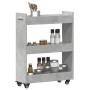 Wheeled cabinet made of gray concrete engineered wood, measuring 60x22x79 cm. by vidaXL, Lockers and storage cabinets - Ref: ...