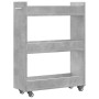 Wheeled cabinet made of gray concrete engineered wood, measuring 60x22x79 cm. by vidaXL, Lockers and storage cabinets - Ref: ...