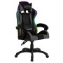 Silla gaming con luces LED RGB cuero sintético gris y negro de vidaXL, Sillas de oficina - Ref: Foro24-288000, Precio: 180,48...