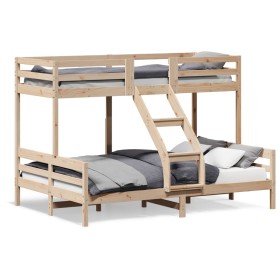 Solid pine wood bunk bed 90x200/140x200 cm by vidaXL, Beds and slatted bases - Ref: Foro24-3207173, Price: 333,11 €, Discount: %