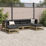 Set Gartensofas 6-teilig mit Kissen aus imprägniertem Kiefernholz von vidaXL, Gartensets - Ref: Foro24-3295821, Preis: 563,96...